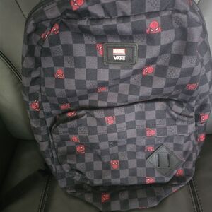Vans Marvel Black and Red Checkered Backpack